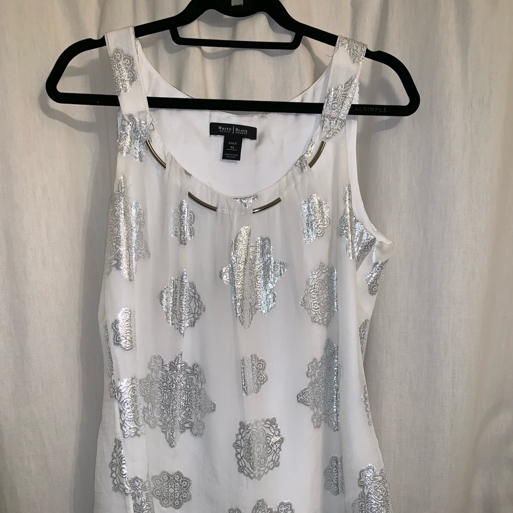 White House Black Market Silk Tank Top